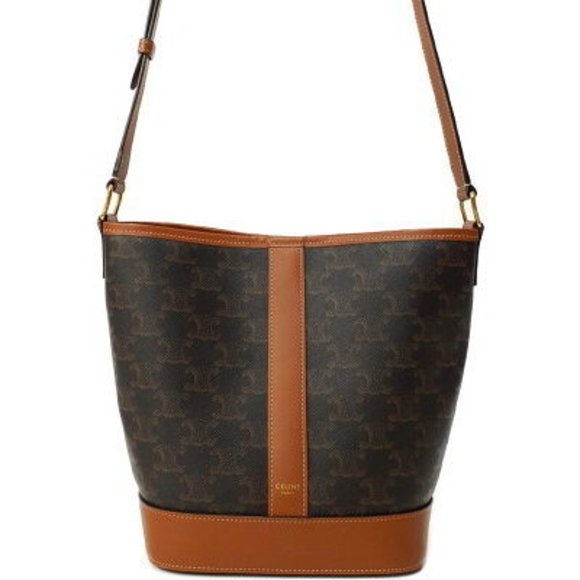 Celine Triomphe Canvas Bucket Bag - Picture 1 of 8
